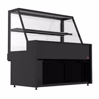 Patisserie Counter TORONTO - 1500x800mm - black front - 1 glass shelf - LED lighting - granite worktop