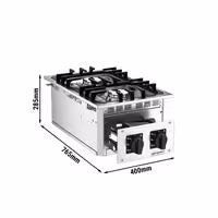 Commercial Drop-in Gas Hob – 15 kW – 2 Burners