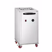 Heated Plate Dispenser - Single Stack - Mobile (on castors) - 1kW - 40 plates