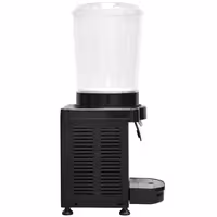 Commercial Ayran / Juice Dispenser - 1x polycarbonate tank with tap & magnetic agitation - 10 Litres - 350W - Black