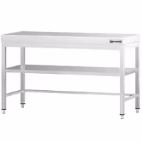 طاولة عمل ستانلس ستيل PREMIUM - 1400x800mm - مع رف سفلي & تدعيم