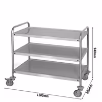 Kolica za posluživanje - 1200x600 mm - s 3 polica - 40 kg po polici