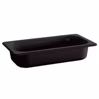 (6 pcs) Melamine Gastronorm Tray GN 1/4 - ECO - Black - 1.9L - Depth: 100mm