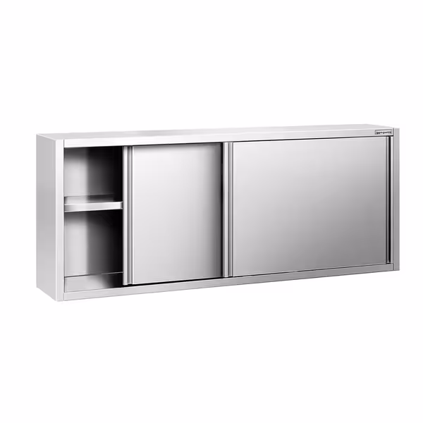 خزانة حائط ستانلس ستيل PREMIUM - 2000x400mm - مع باب انزلاقي - ارتفاع 800 mm