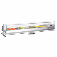Countertop Prep Well / Refrigerated Topping Unit PREMIUM PLUS - 2300x353mm - 11x GN 1/4