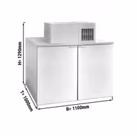 Rashladni ormar hladnjak za pivske bačve s ugrađenim agregatom (monoblok) - 4x50 l bačve - 1100 x 1000 mm