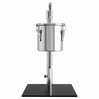 Piston Funnel - Manual - 4 L - Adjustable size - Stainless steel