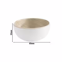 (6 adet) Kase - FRIDA - Melamin - 100ml - köşeli - 85x85mm - Derinlik:35mm - Beyaz