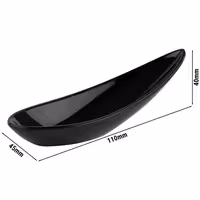 (12 adet) Ordövr Kaşığı FRIENDLY - PET (Geri Dönüştürülmüş) - 110mm - Siyah