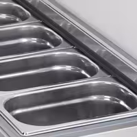 Commercial Pizza Prep Counter - Granite Top PREMIUM - 1400x700mm - with 3 doors - incl. refrigerated topping unit - 6x GN 1/4