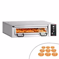 Electric Deck Pizza Oven Power - Single Deck - Refractory Stone Deck - 9 x Ø 34cm (13.4") - 230V 3 Phase - Mechanical Controls - up to 450°C