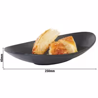 (6 adet) Kase - ZEN - Melamin - 250ml - köşeli - 250x135mm - Derinlik:40mm - Siyah