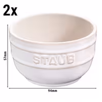 STAUB | CERAMIQUE - Formsats - 2-delad - Keramik - Elfenbensvit