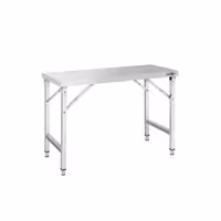 Paslanmaz Çelik Çalışma Tezgahı - Katlanabilir - 1400x700mm