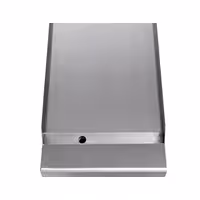 Plinski roštilj - 10 kW - Glatka - površina pečenja: 396x667 mm - na otvorenom ormariću - satinirana (Scotch-Brite) završna obrada