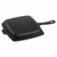 STAUB | Pure Grill Square Cast Iron Grill Pan – 30x30 cm - Black - Enamelled Interior