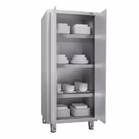 RVS hoge kast AISI 304 ECO - 800x600mm - 2 deuren - hoogte: 1800mm
