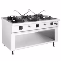 Fogão wok a gás - 90kW - 6 queimador(es) - incl. 4 torneira(s)