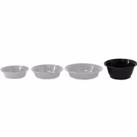 (300 pcs) Food Lidding Tray Polypropylene - 1000ml - Round - Black