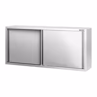 خزانة حائط ستانلس ستيل PREMIUM - 1800x400mm - مع باب انزلاقي - ارتفاع 800 mm