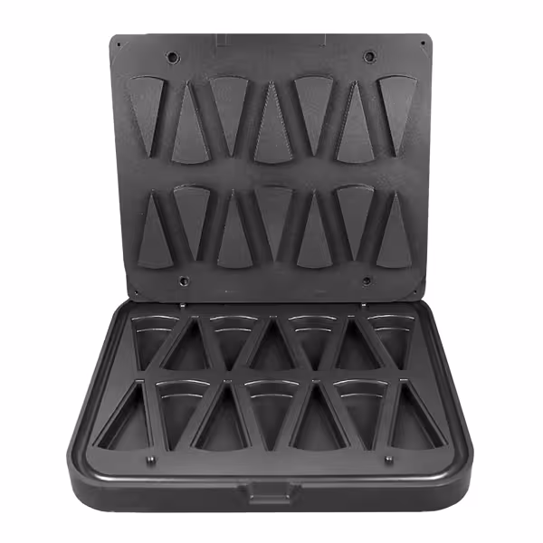 Tartelet Makinesi TMNP için Plakalar - Tartelet Kalıbı: Pasta Dilimi - 110x60mm - 14’lü
