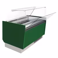 Ice Cream Display Freezer | LIAM - 1310mm - Static cooling - with LED lighting - for 10 x 5 litres Napoli pans - Green