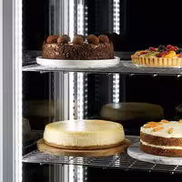 4-Sided Glass Display Fridge - 235L - 515mm - Double glazing - square - with 4 shelves - 1 glass door front - White