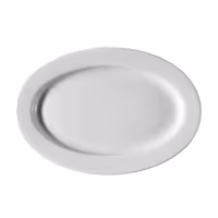 (6 adet) PERA - Düz Tabak - Oval Düz - Porselen, 240x180mm, Beyaz