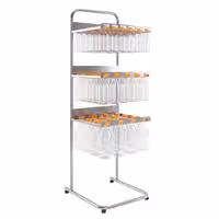 Stainless Steel Bottle & Glass Rack for Orange Juicers - Freestanding
