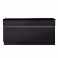Lada kasowa TORONTO – 1800 mm – czarny panel przedni – z czarnym blatem granitowym