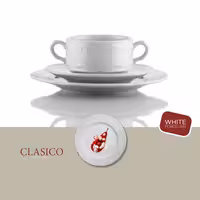 (12 adet) CLASSICO - Düz Tabak - Oval - Porselen, 360x360mm, Beyaz