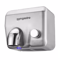 (2 pcs) Commercial Hand Dryer with Push Button - Matte Stainless Steel