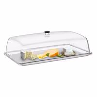 Tray with Dome Cover - DOME - GN 1/2 - Polycarbonate - 325x265mm - Height: 170mm - incl. GN 1/2 tray - with stackable design