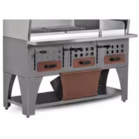 Wall-Mounted Charcoal Grill - 1.6m
