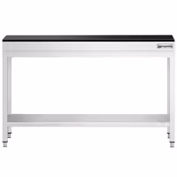 Rozsdamentes acél munkaasztal PREMIUM - 1400x600 mm - alsó polccal - gránit munkalappal