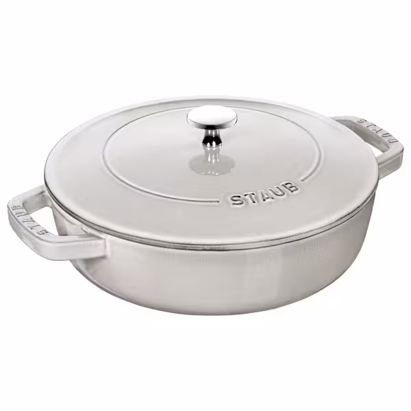 STAUB | BRAISERS - Hrnec na  pečení Chistera se strukturou kapky - Ø 240 mm - litina - bílý lanýž