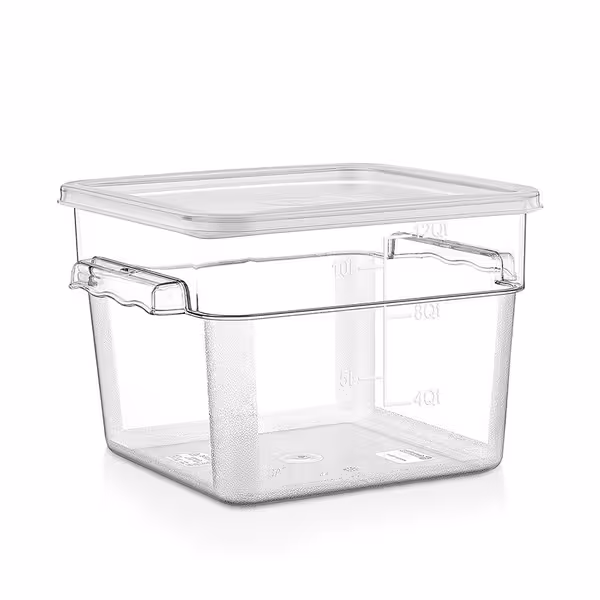 Kutija za hranu - s poklopcem - polikarbonat - prozirna - visina: 200 mm - 5,7 l