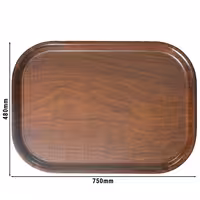 (12 komada) CAMBRO | Pladanj od pravog drveta - Pravokutan - 750x480 mm
