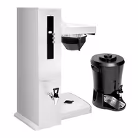 Commercial Filter Coffee Machine - 5L - 4.5 kW - with direct water connection & hot water tap - incl. thermal container