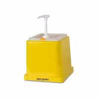 Dispenzer za senf - polipropilen - 2 l - 210x220x210 mm - žuta