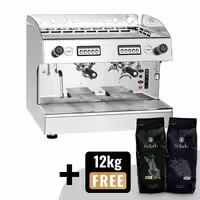 Commercial Espresso Machine - 2 Group - Manual - Pre-infusion System & 1 Steam Wand