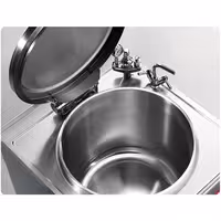 Elettrica Marmitta professionale / Pentola industriale - 55l - 9kW - Riscaldamento indiretto - con allacciamento idrico