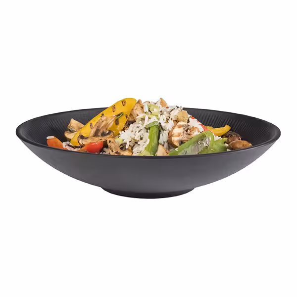 (6 adet) Kase - NERO - Melamin - 2,2L - köşeli - 300x300mm - Derinlik:70mm - Siyah