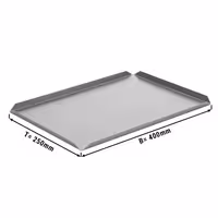 (5 kom) Pladanj - Aluminij - 400x250x10 mm - srebrna
