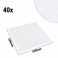 (40 pcs) Damask Tablecloth Tessin Atlas - Satin Band - 130x130cm - White