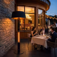 Freestanding Patio Heater with Round Reflector - 3 kW - with Remote Control & Timer