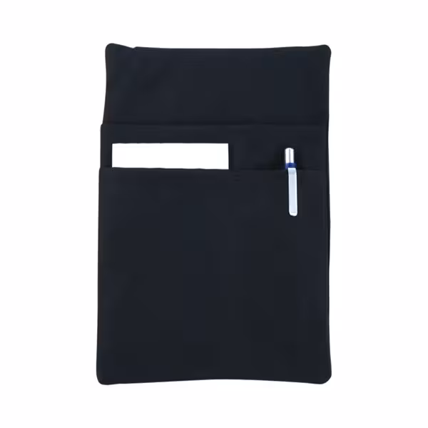 KARLOWSKY | Cashier's holster – 65% Polyester / 35% Cotton - Black - 16×24cm - 2 pockets + pen slot - Belt loop