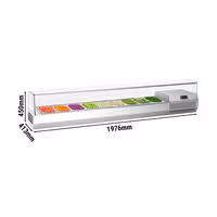 Countertop Prep Well / Refrigerated Topping Unit PREMIUM PLUS - 1976x353mm - 9x GN 1/4