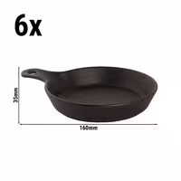 (6 adet) Tatlı / Salata Kasesi - Porselen - Universe - 350ml - yuvarlak - Ø160mm - Siyah