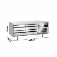 Külmsahtlikapp PREMIUM PLUS +2…+8 °C - 1600 mm - 225 l - 4 sahtlit - 4x GN 1/1